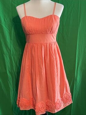 NWT Maurice’s Coral Spaghetti-Strap Floral babydoll Hem Dress